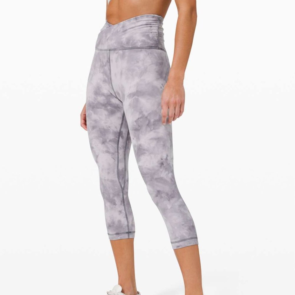 Lululemon Align Crop 21" Cross Waist Diamond Dye Stargaze Pitch Grey